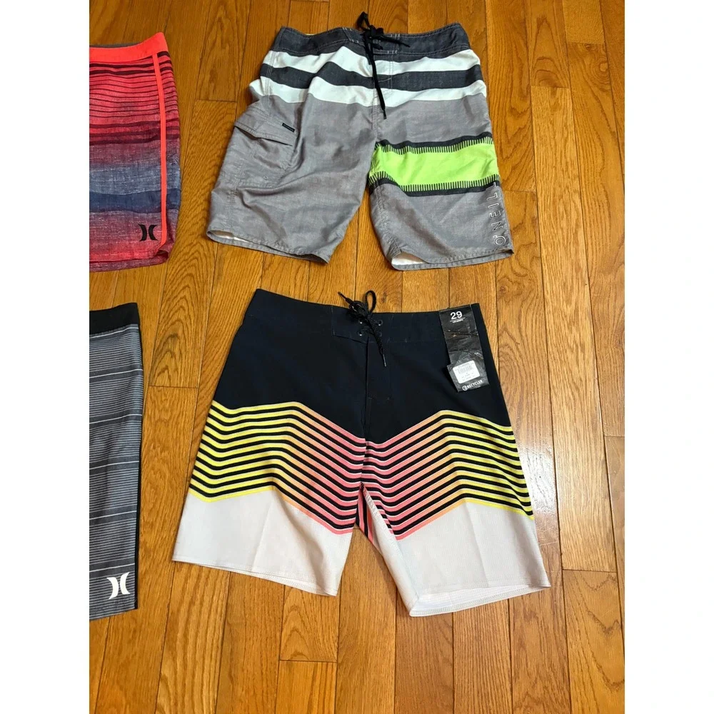 Bundle 4 Hurley O'Neill Billabong Boys Board Shorts Bundle Size 28 29 30 XL